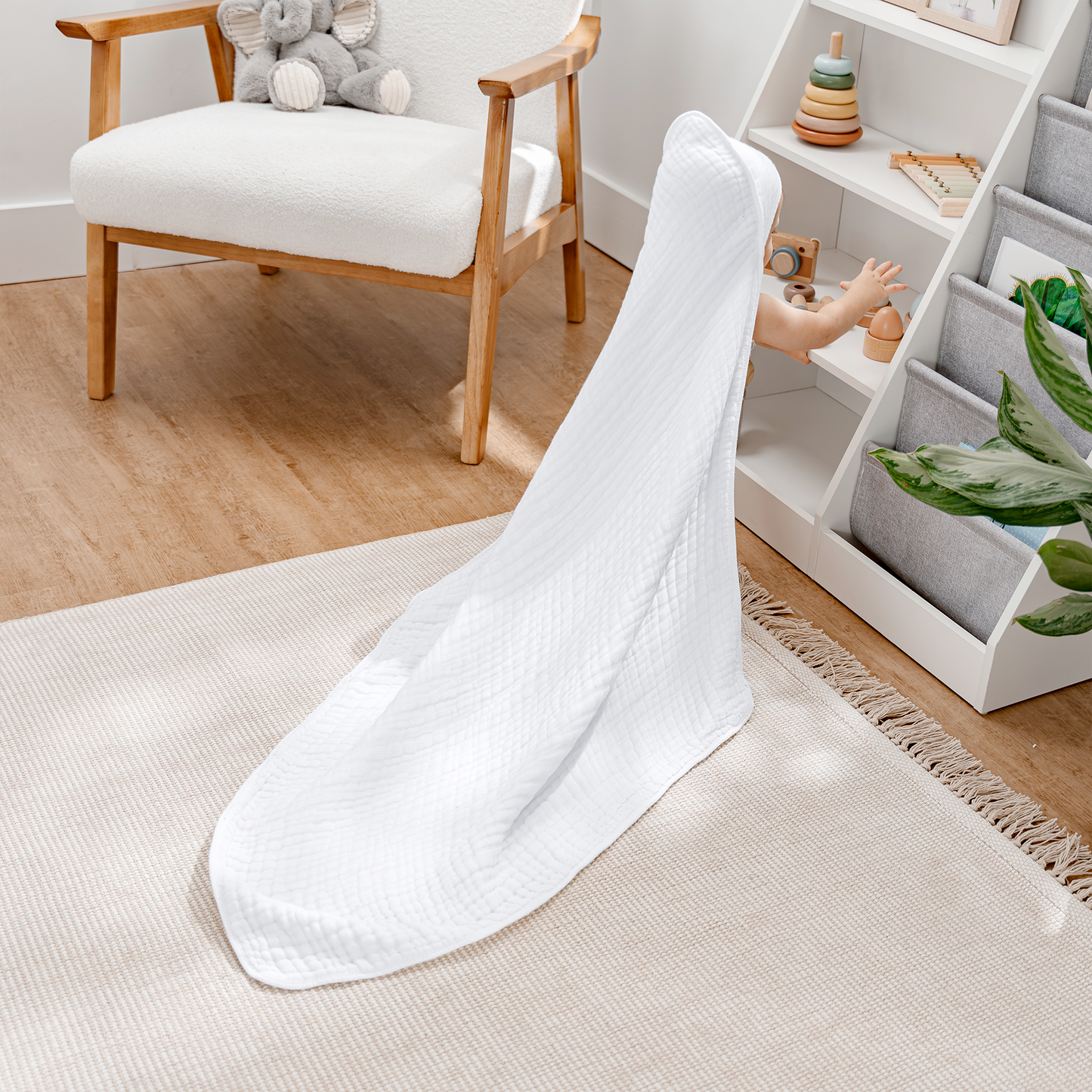 Baby Hooded Towels - White