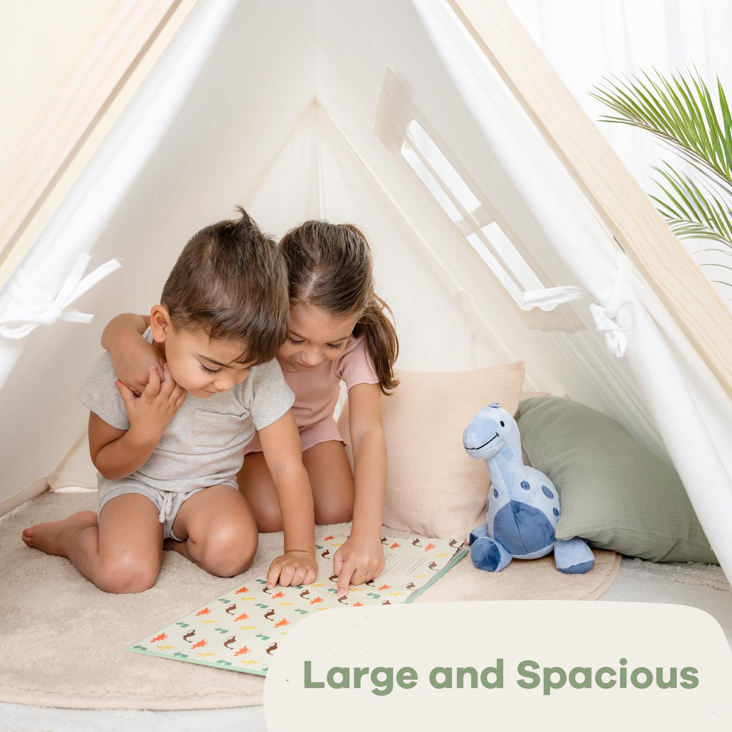 Kids Indoor Play Tent - Natural Wood