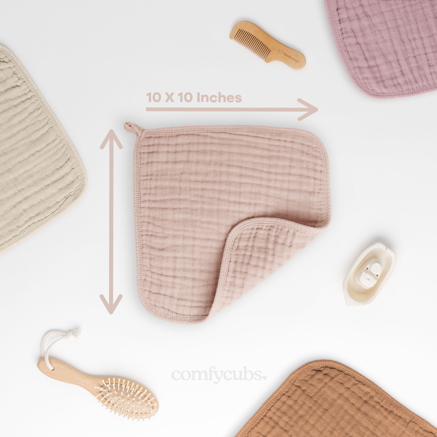 Muslin Washcloths - Blush
