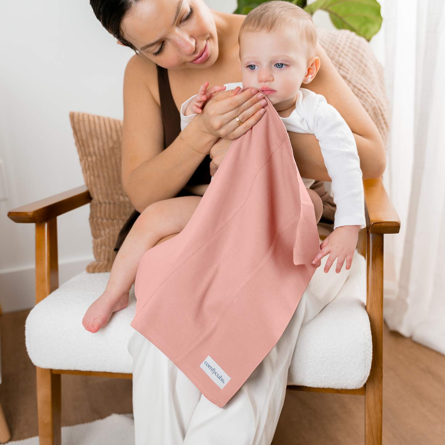 Cotton Burp Cloths - Bold Blush