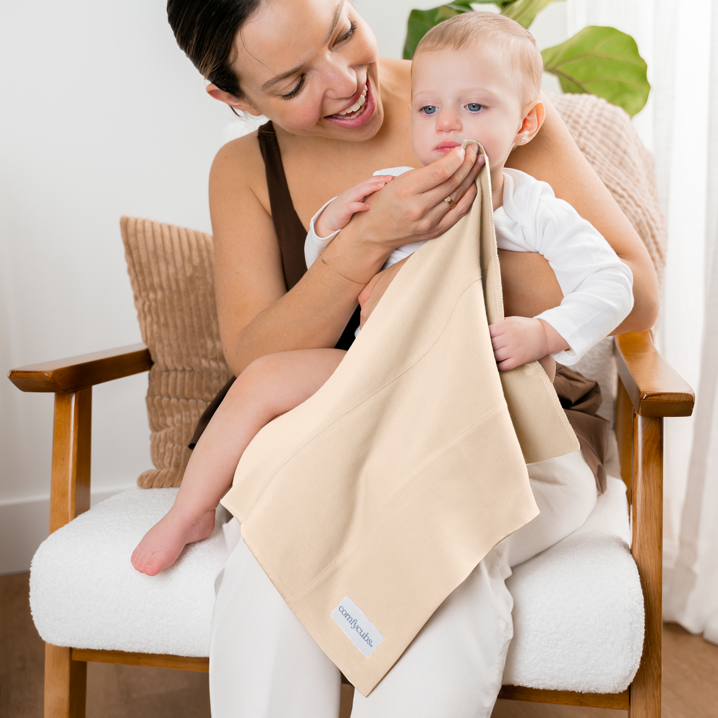 Cotton Burp Cloths - Cream