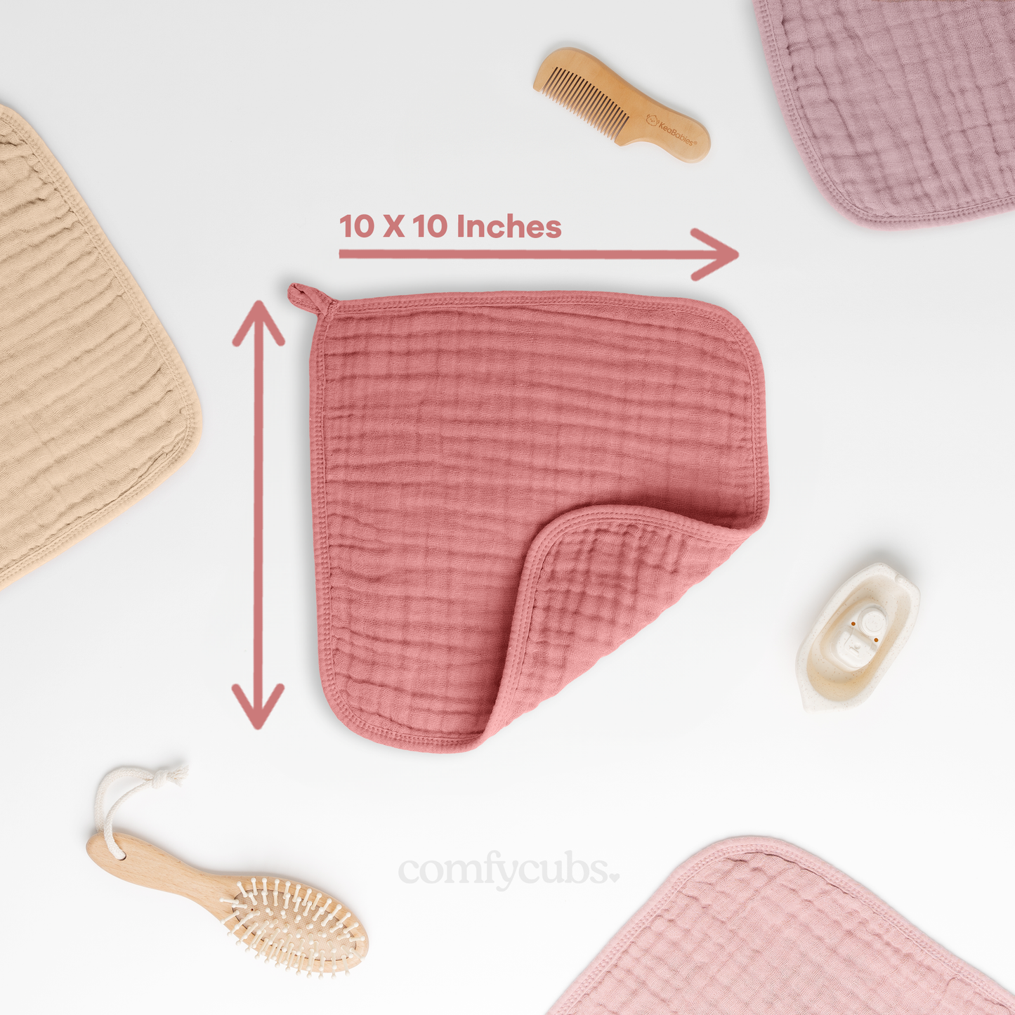 Muslin Washcloths - Multi-Girl