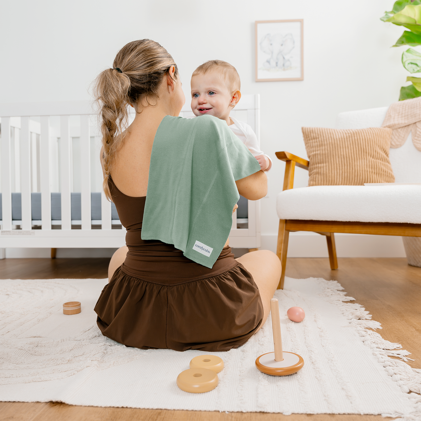 Cotton Burp Cloths - Multi-Boy