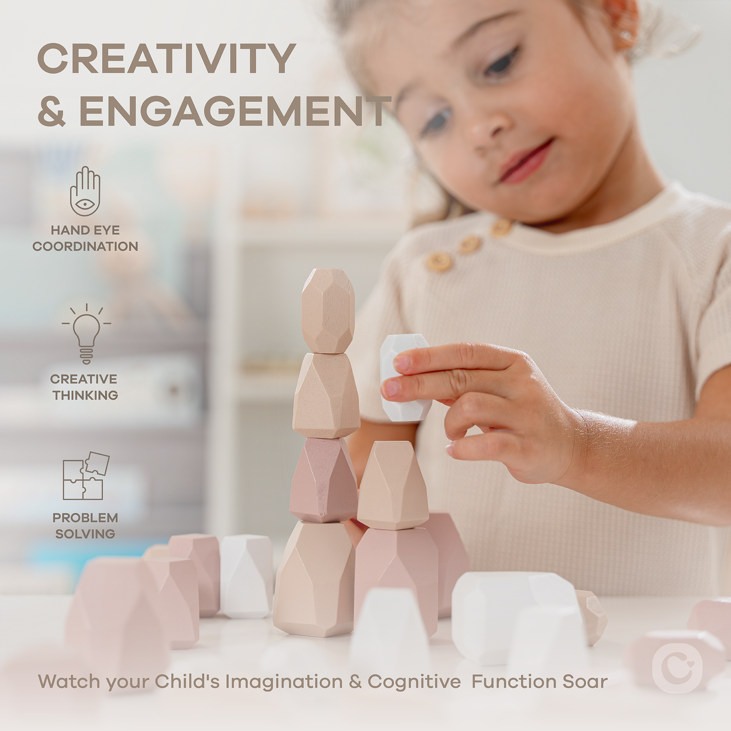 Stacking Blocks for Toddlers, Girl Pack