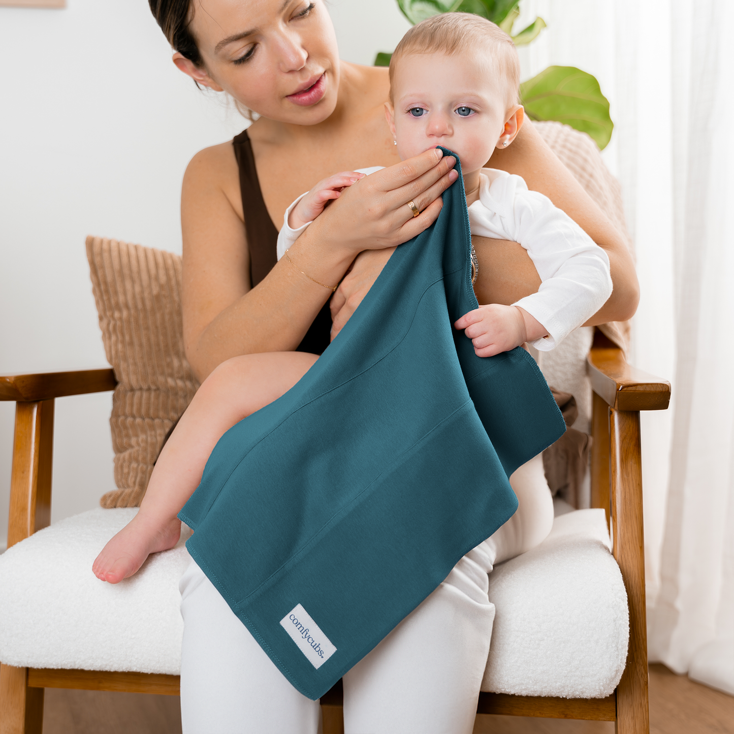 Cotton Burp Cloths - Neptune