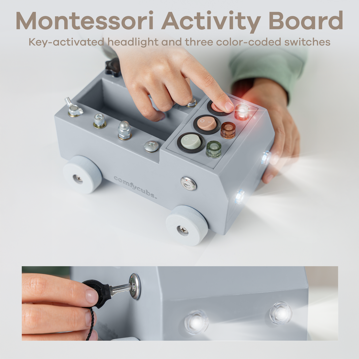 Busy Board Toy Truck Set for 3+ - Pacific Blue