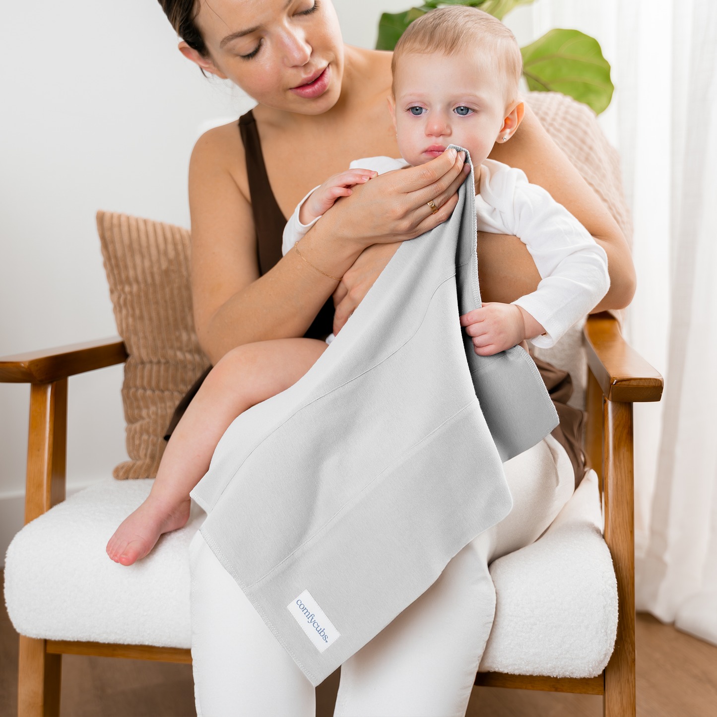 Cotton Burp Cloths - Stone