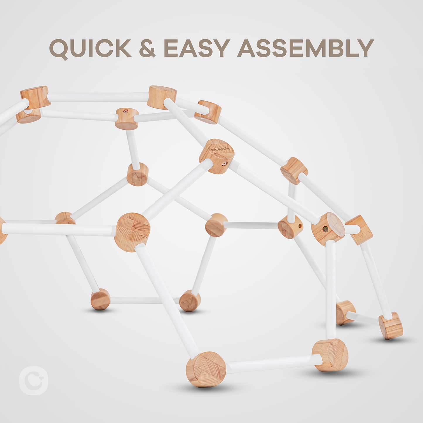 Wooden Climber for Kids (White)