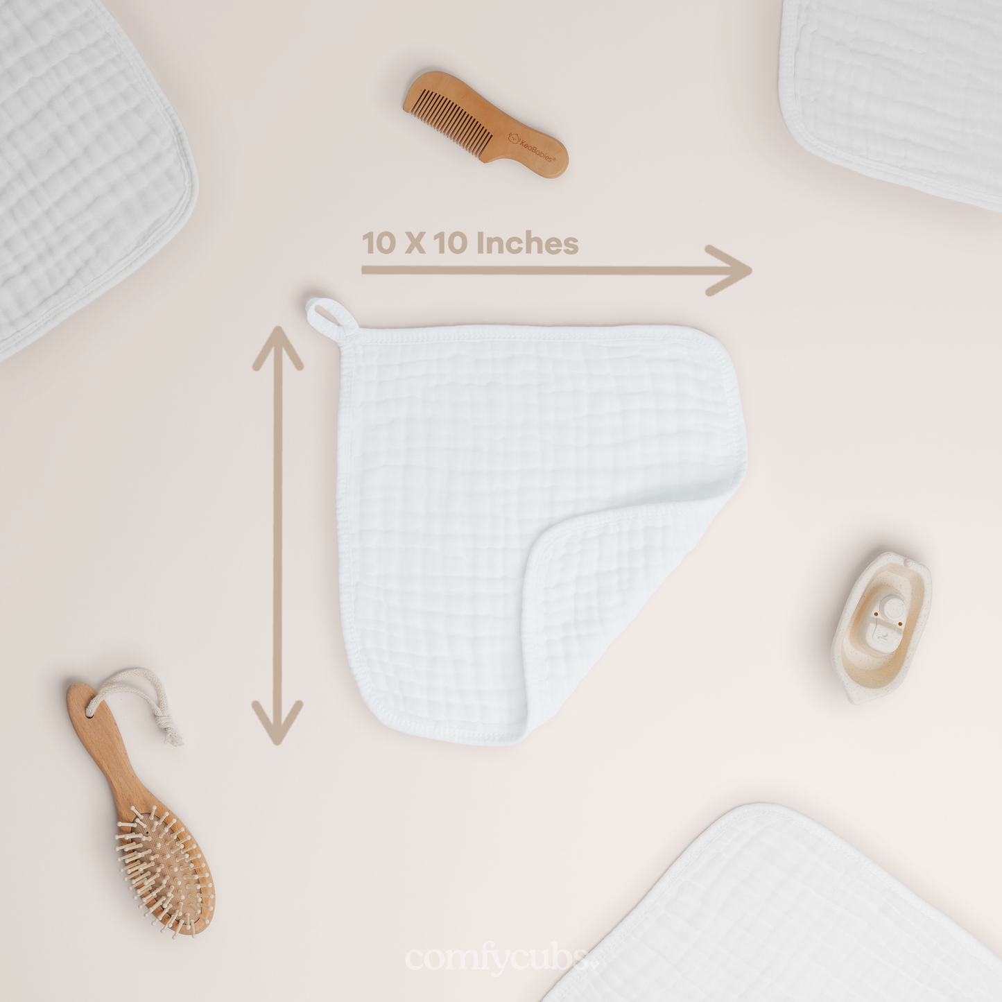 Muslin Washcloths - White