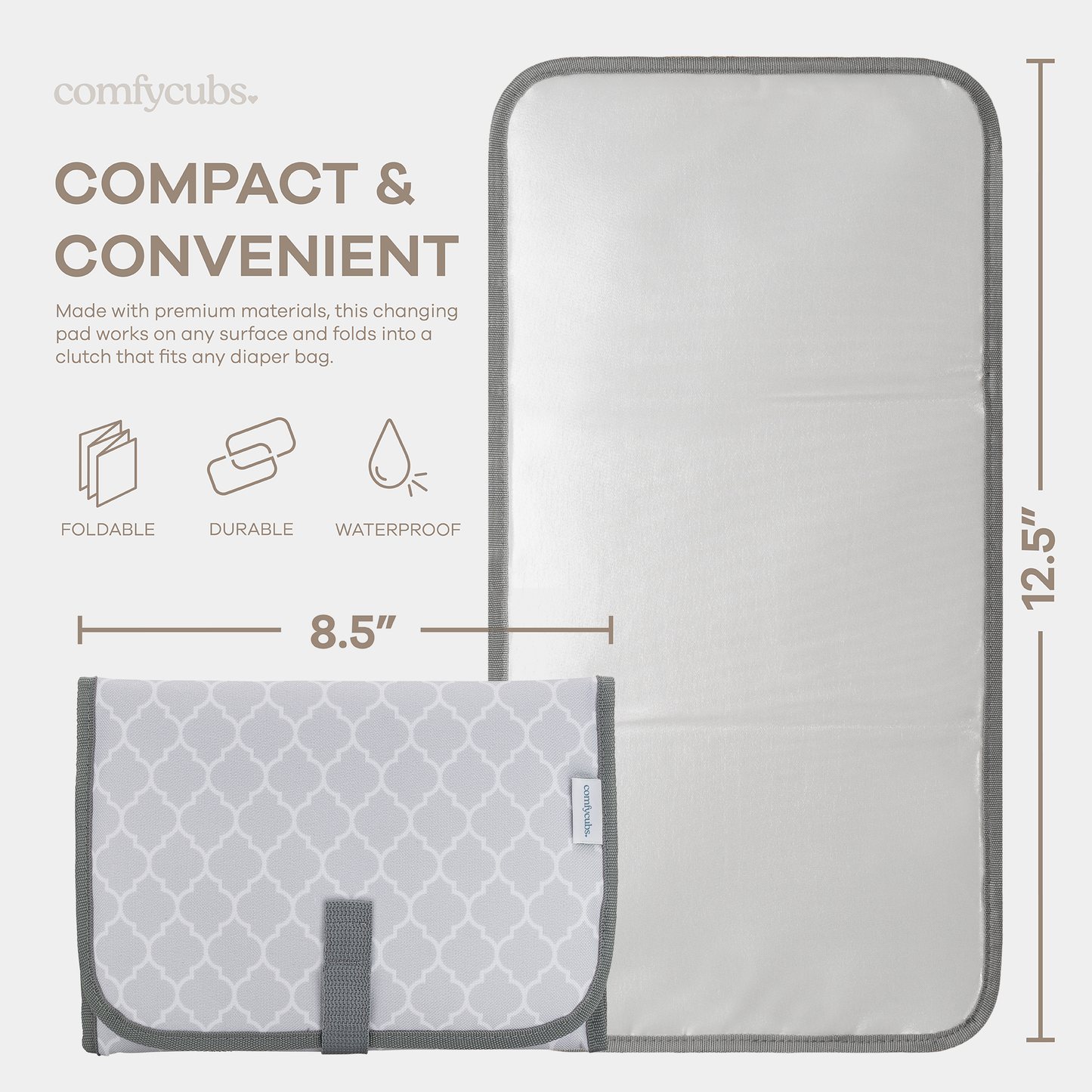 Compact Changing Pad - Grey Pattern