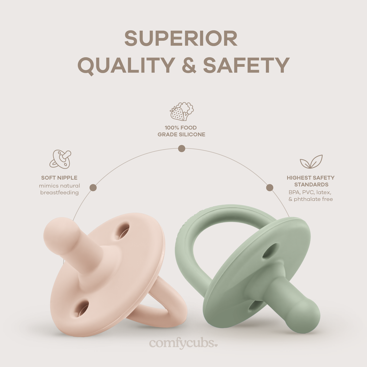 Pacifiers, 5 Pack - Multicolor Neutral