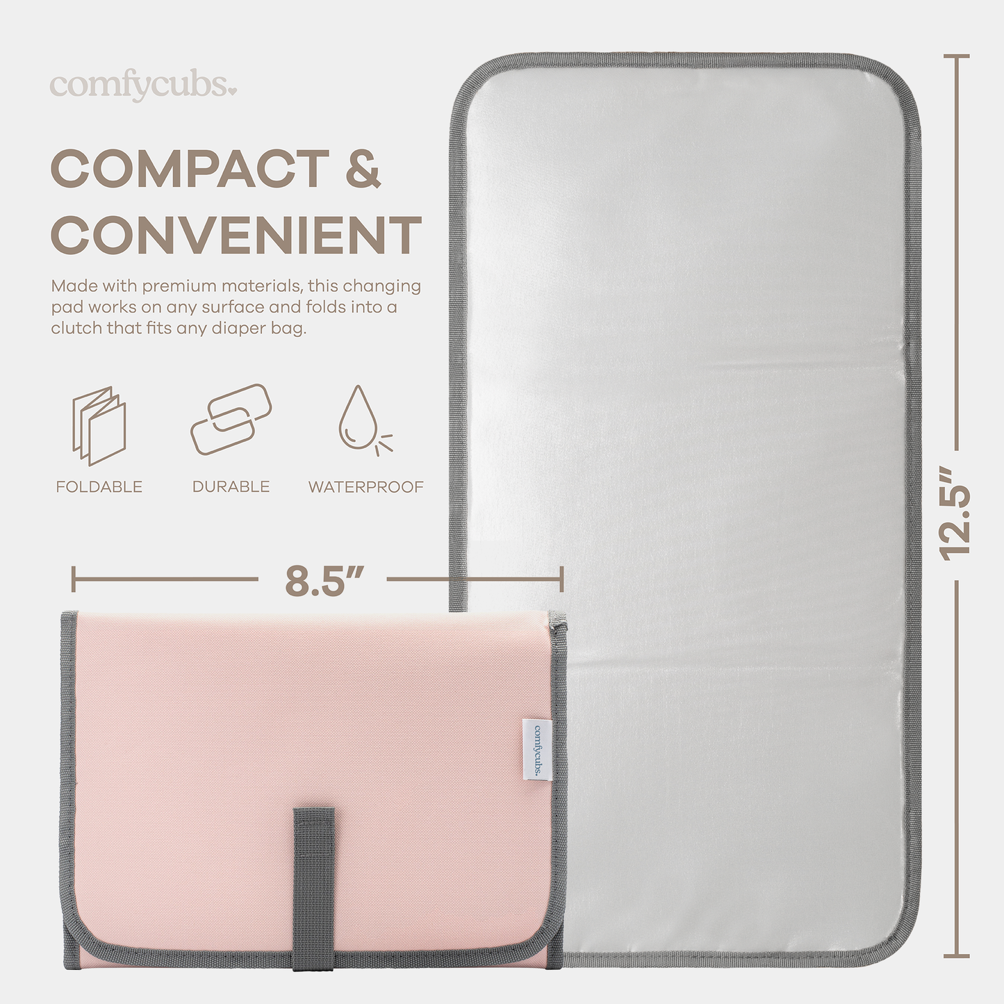 Compact Changing Pad - Pink Blush