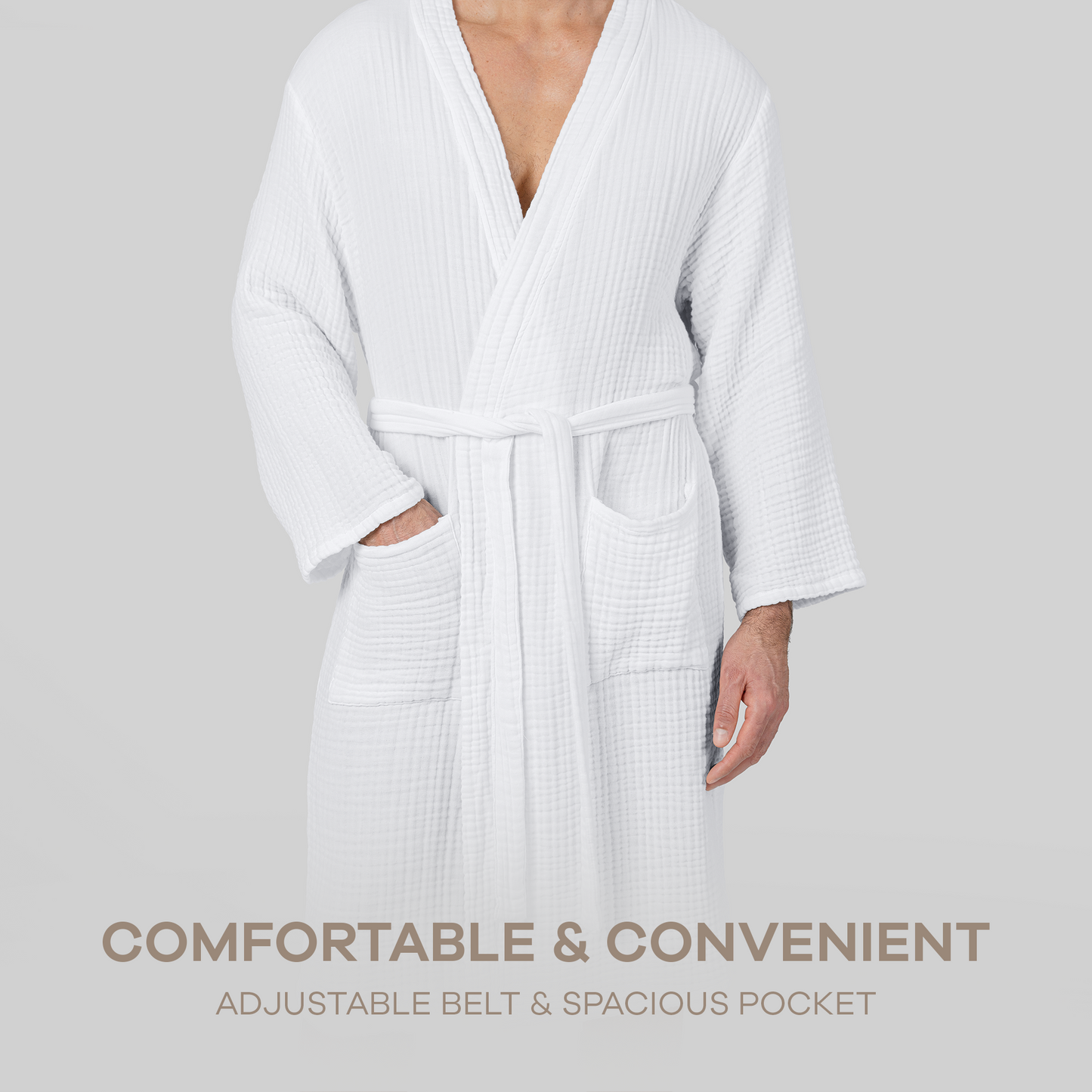 Muslin Bathrobe, White