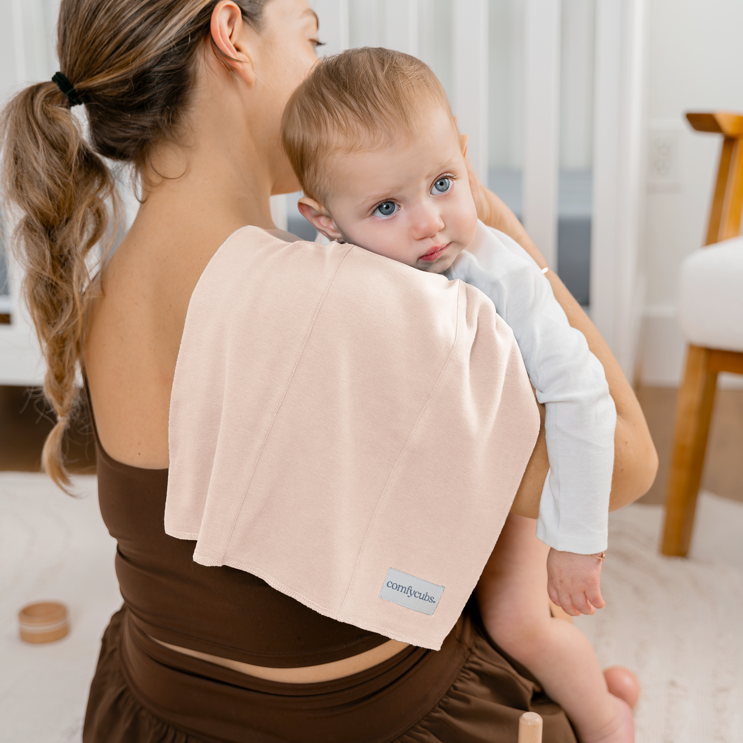 Cotton Burp Cloths  - Blush