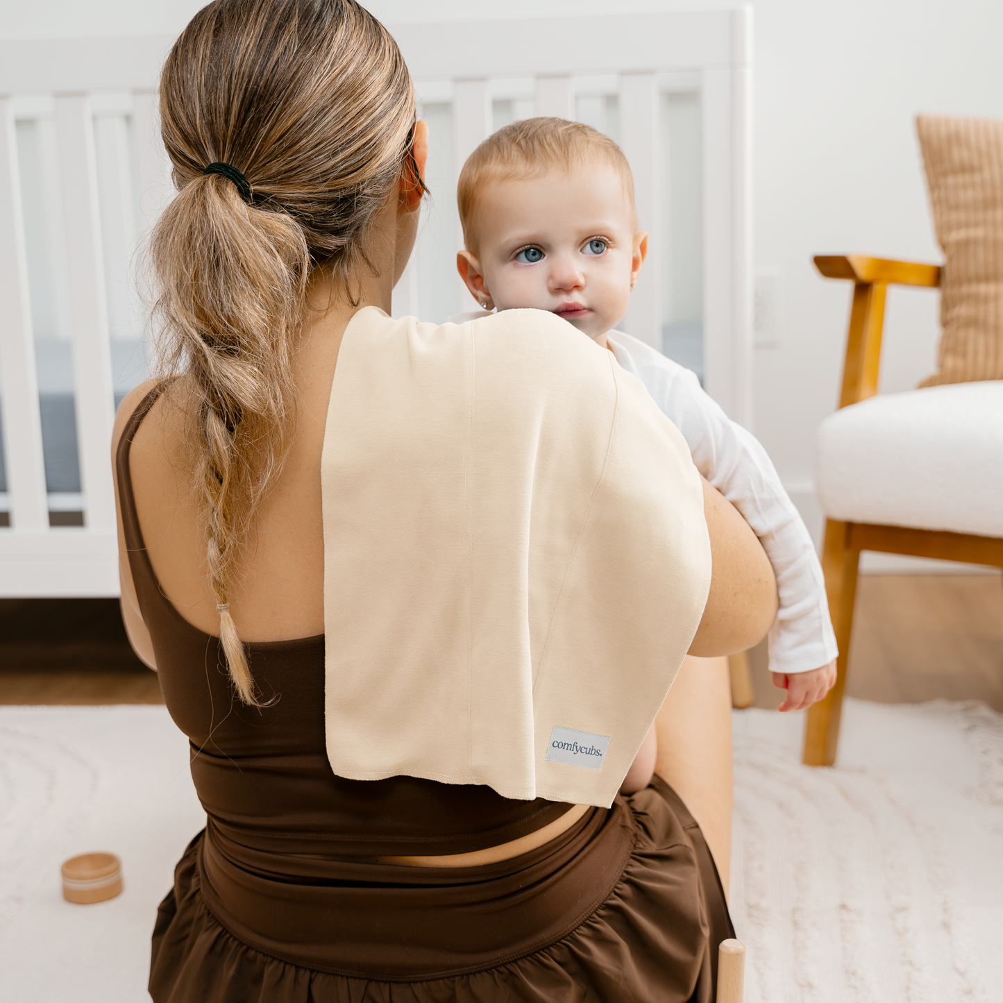 Cotton Burp Cloths - Cream