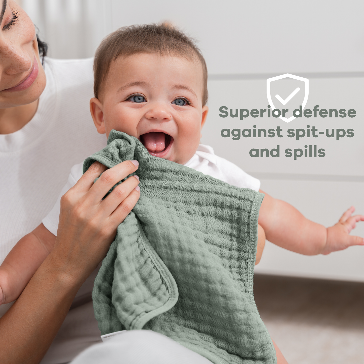 Muslin Burp Cloths  - Fern