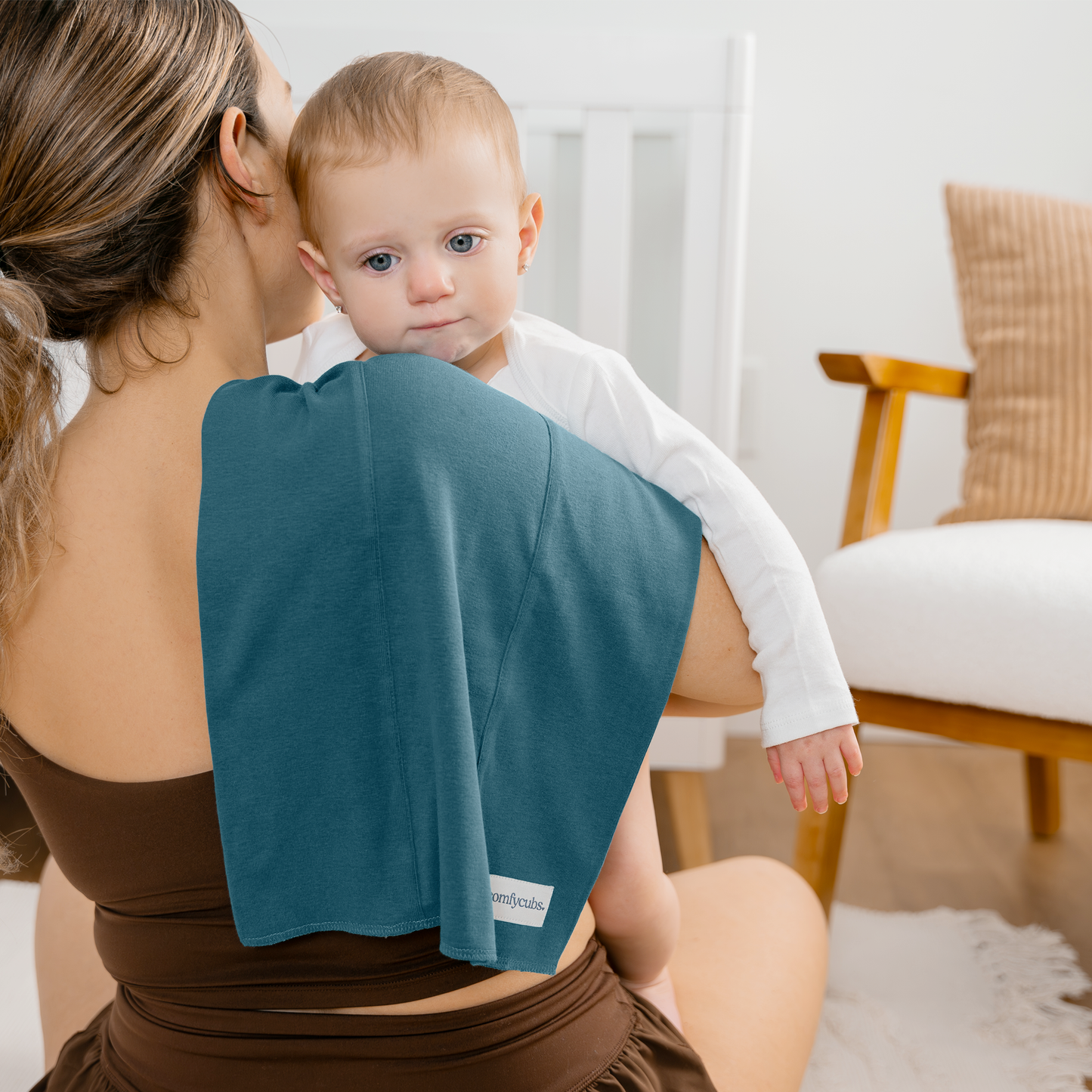 Cotton Burp Cloths - Neptune