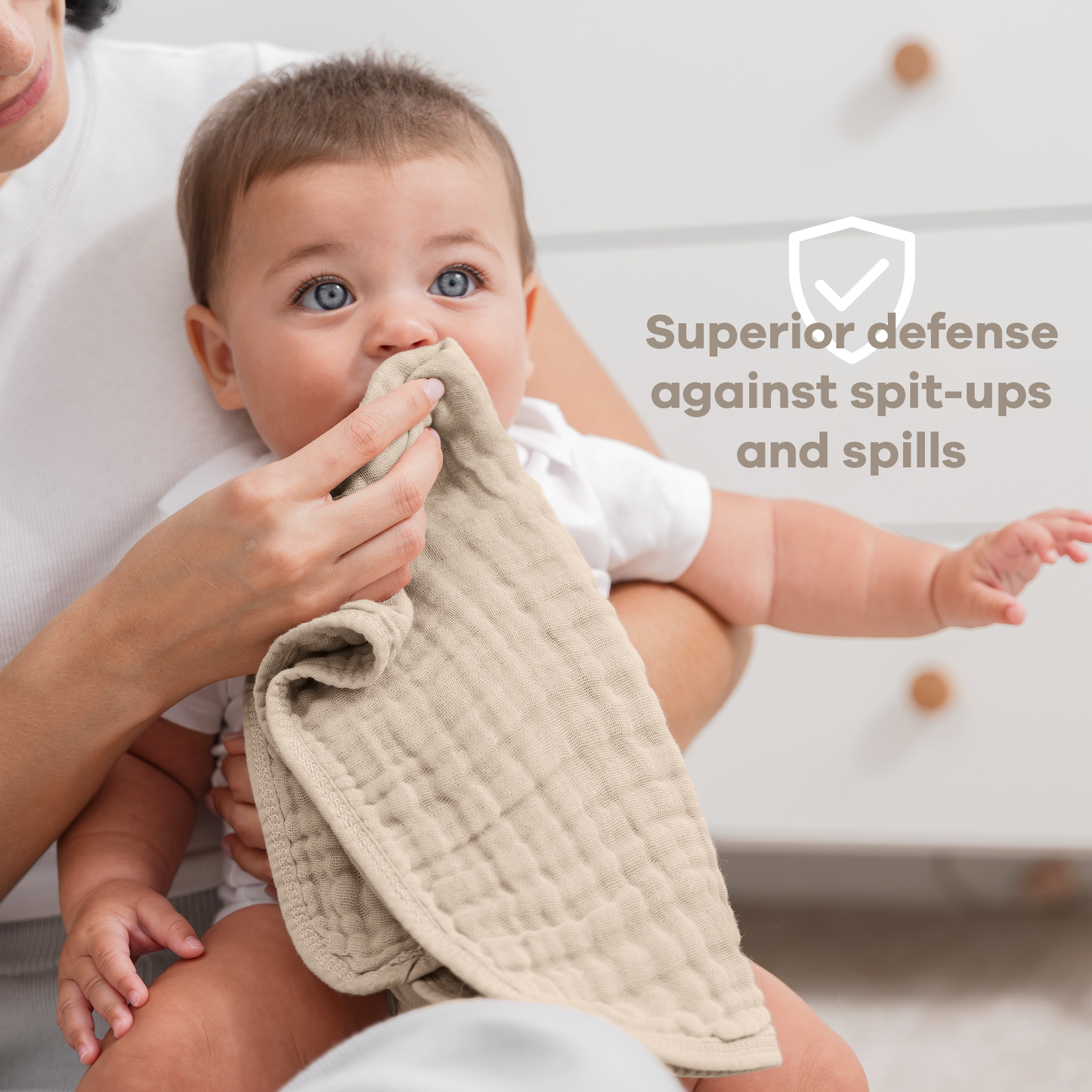 Muslin Burp Cloths - Sand