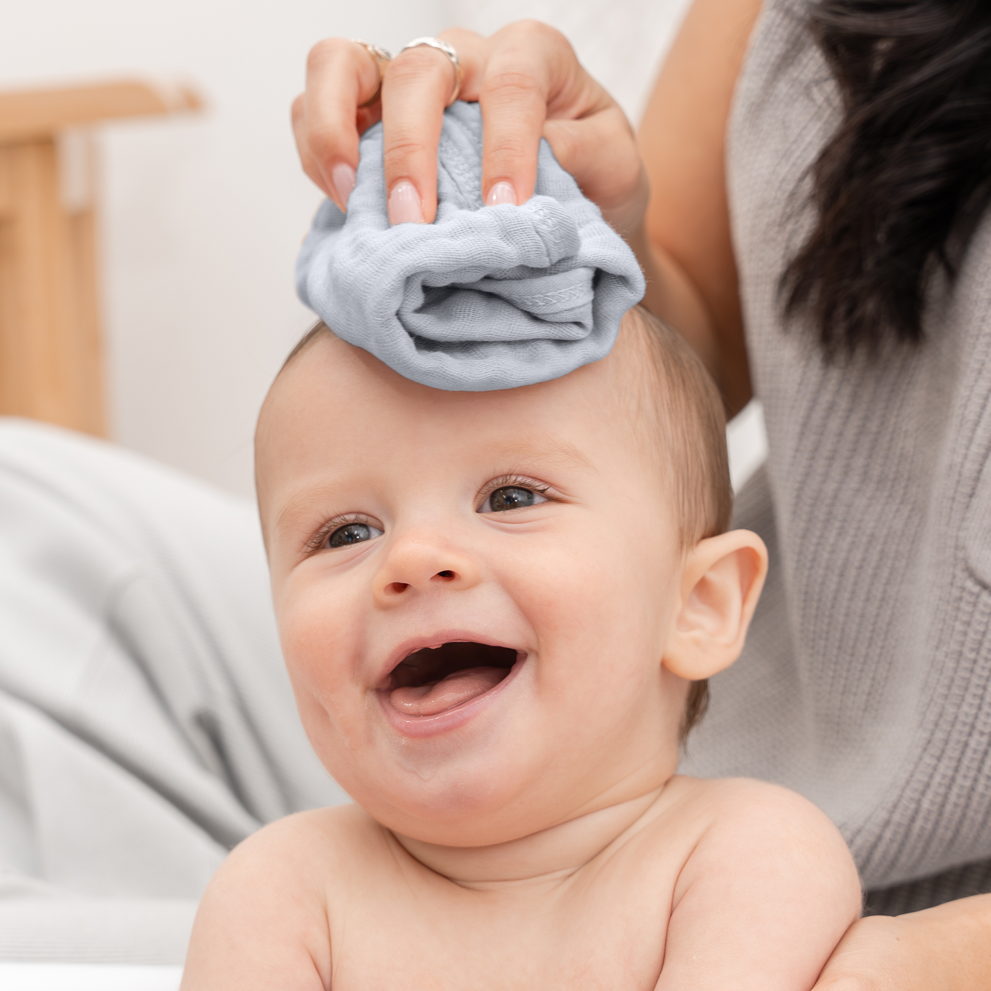 Muslin Washcloths - Slate