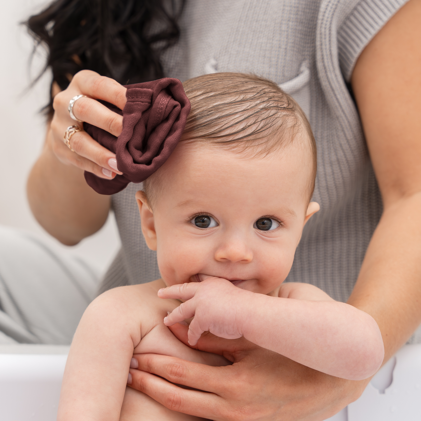 Muslin Washcloths - Wine
