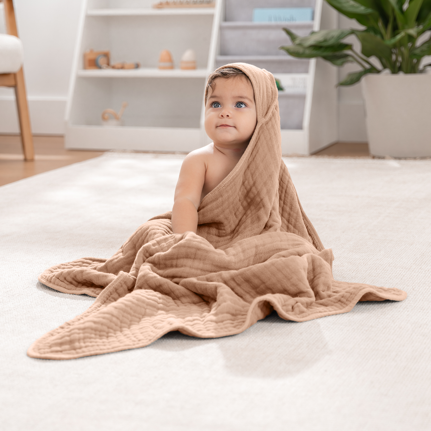 Baby Hooded Towels - Cedar & Sand