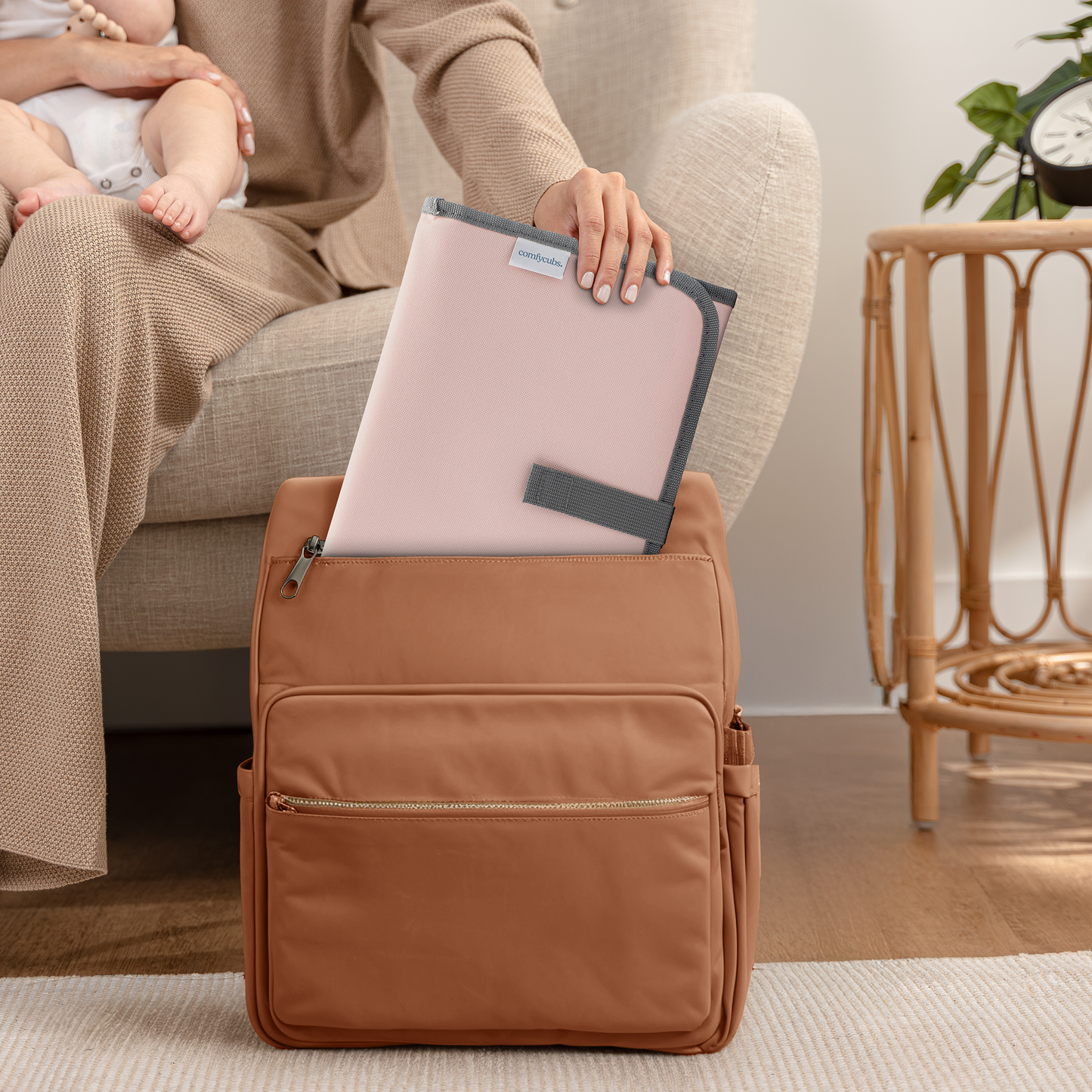 Compact Changing Pad - Pink Blush