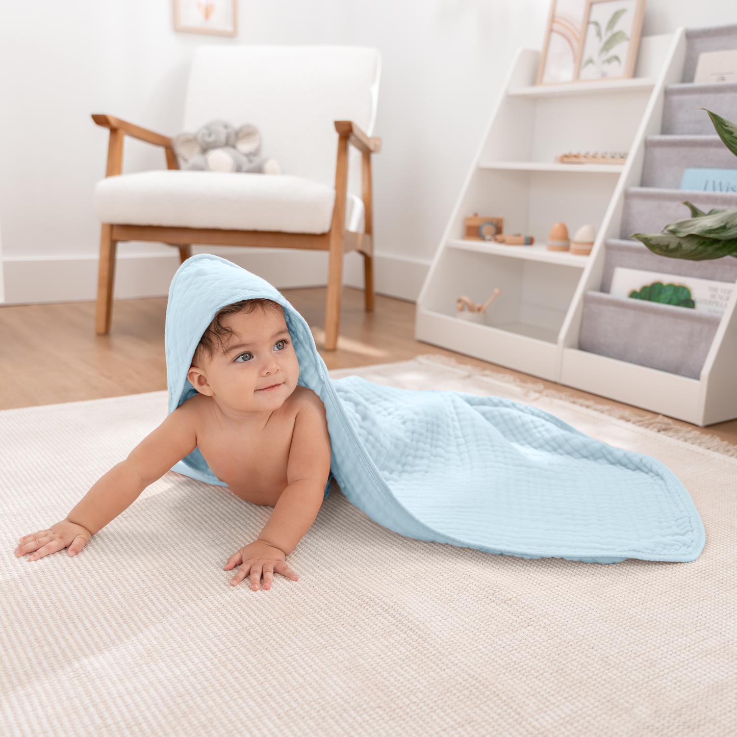 Baby Hooded Towels - Sky Blue