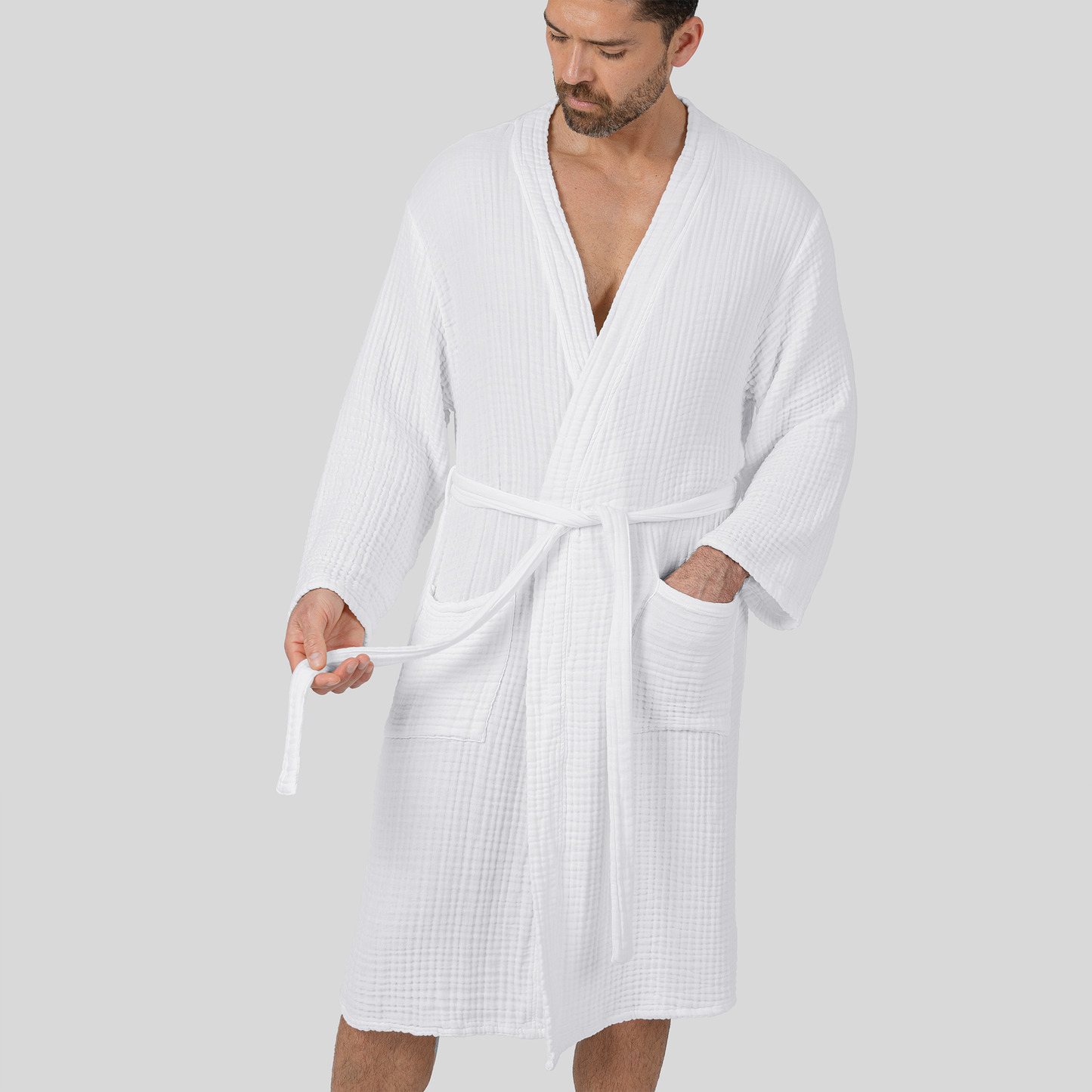 Muslin Bathrobe, White