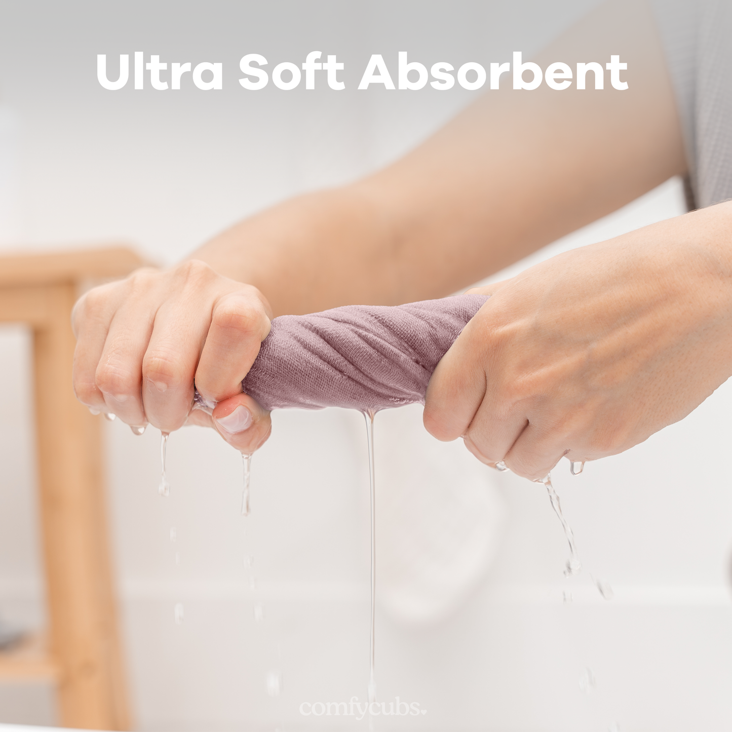 Muslin Washcloths - Mauve