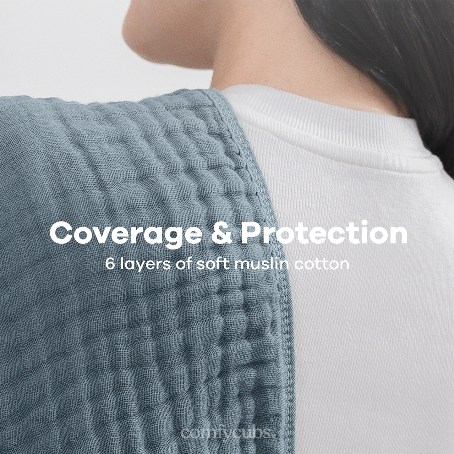 Muslin Burp Cloths - Pacific Blue