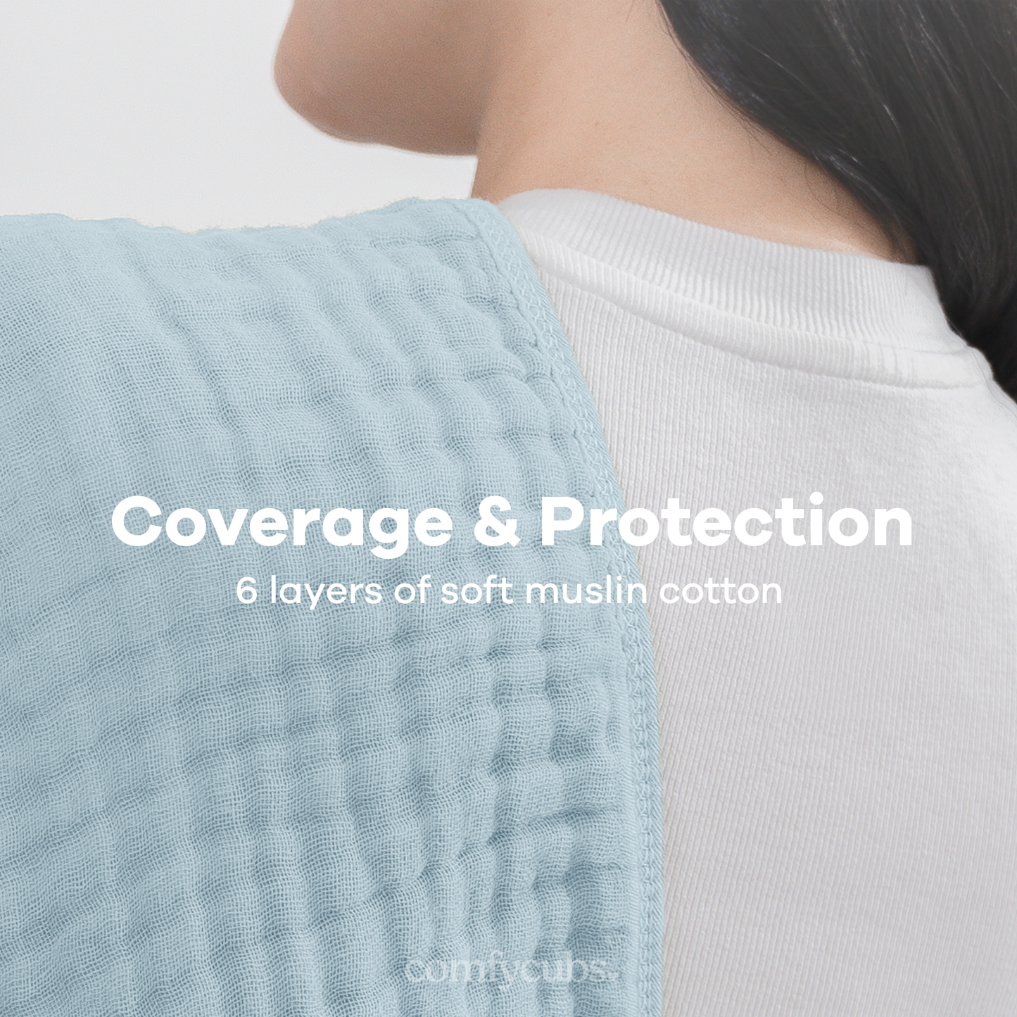 Muslin Burp Cloths - Sky Blue