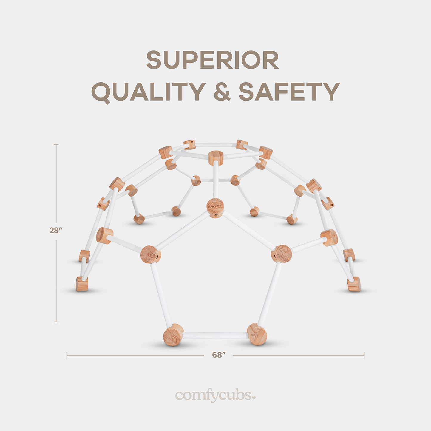 Wooden Climber for Kids (White)