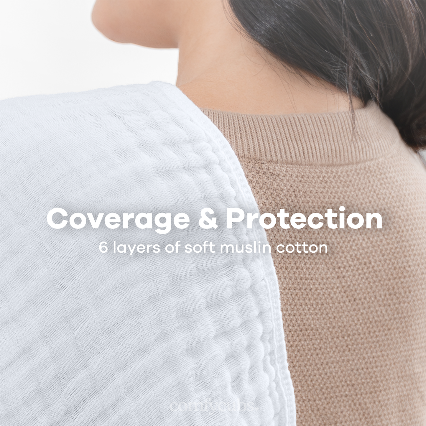 Muslin Burp Cloths - White