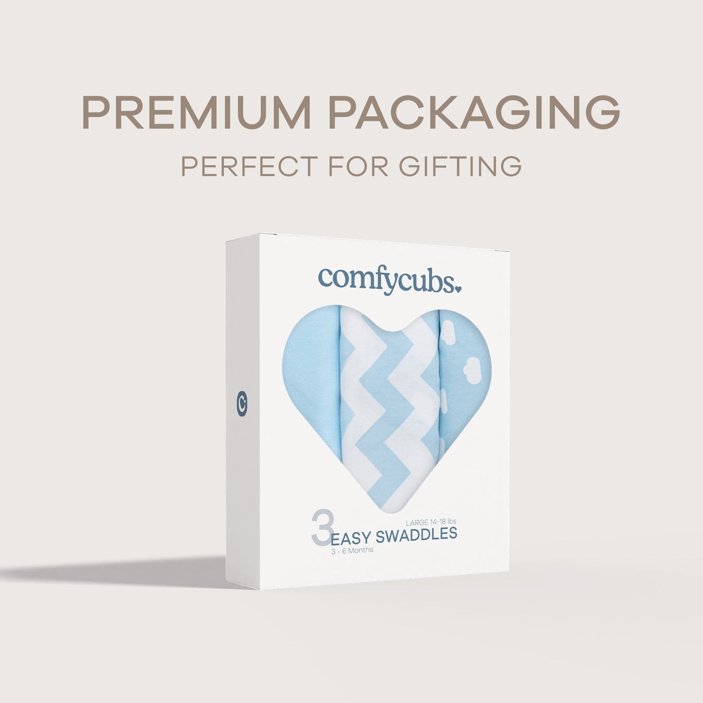 Easy Swaddle Blankets- Blue, Pack of 3