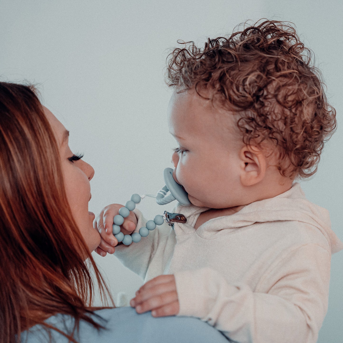 Pacifier Clips, 2 Pack - Sky Blue