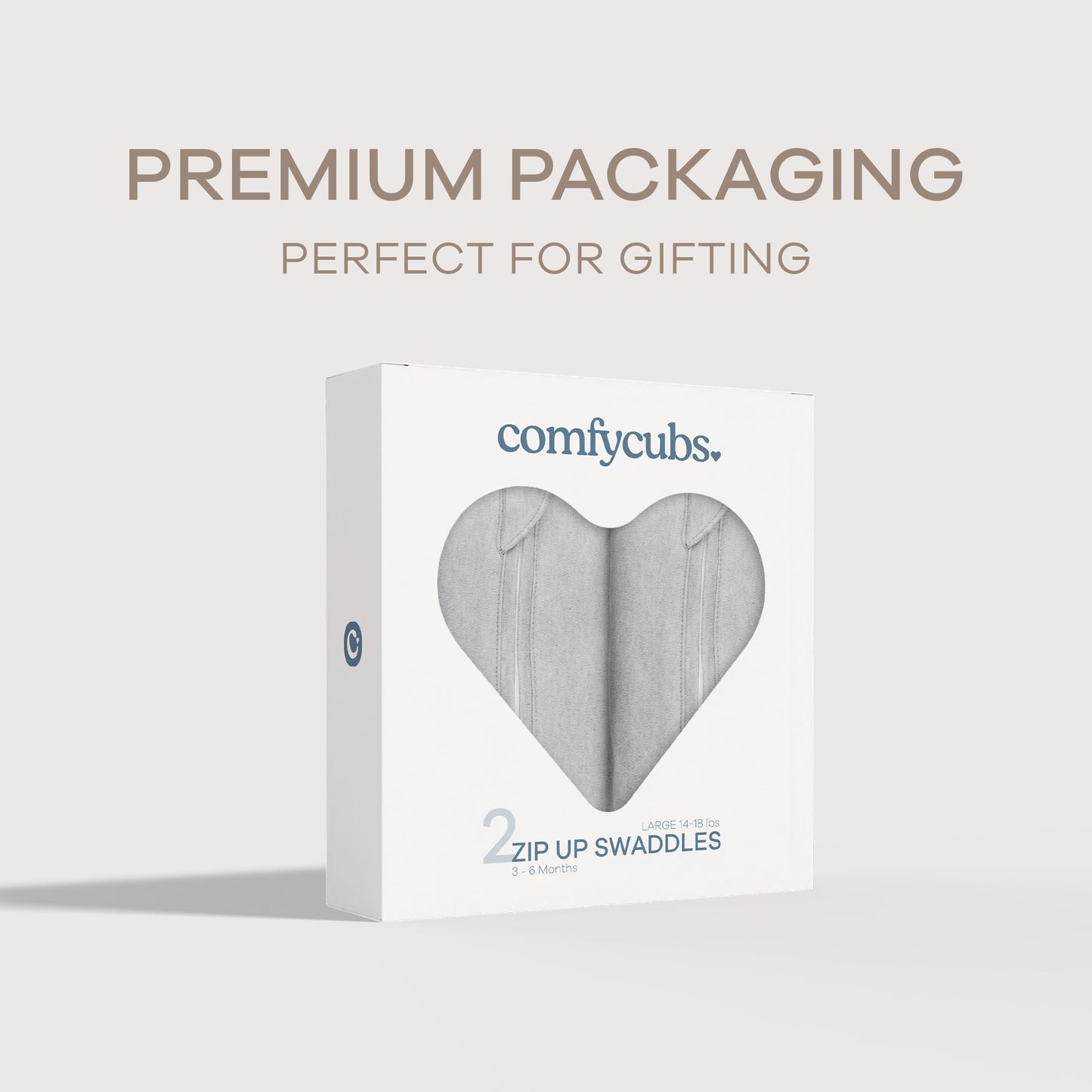 Easy Zipper Swaddle Blankets - Grey