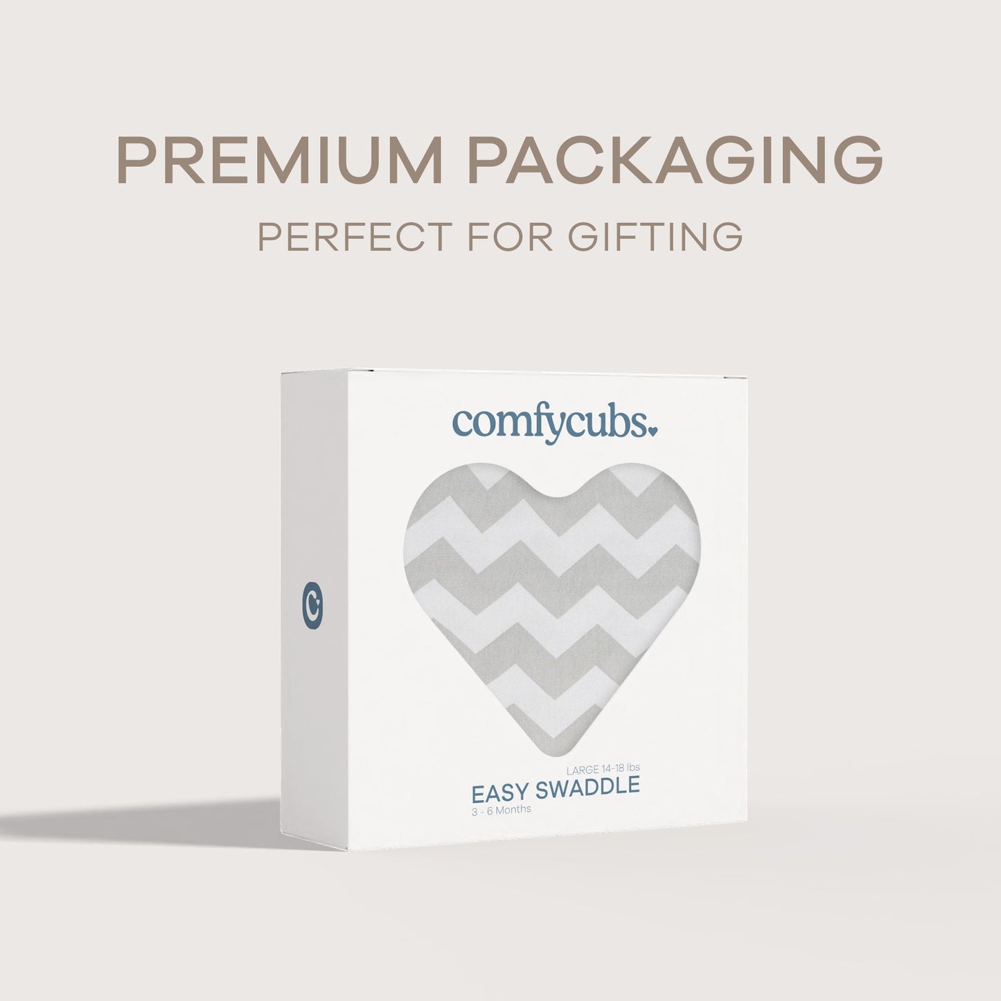 Easy Swaddle Blankets - Gray Chevron, Pack of 1