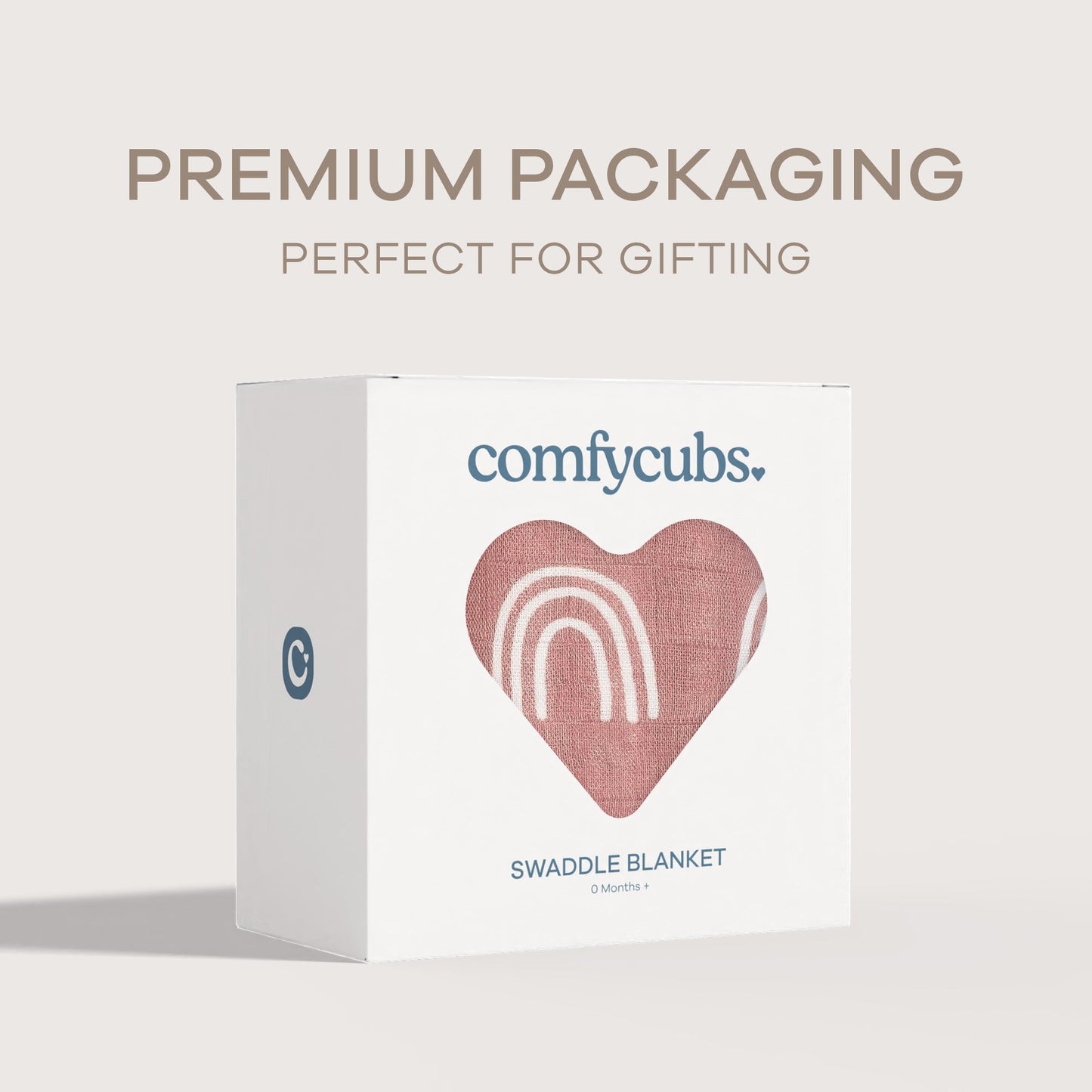 Muslin Swaddle Blanket, 1 Pack - Mauve Rainbow