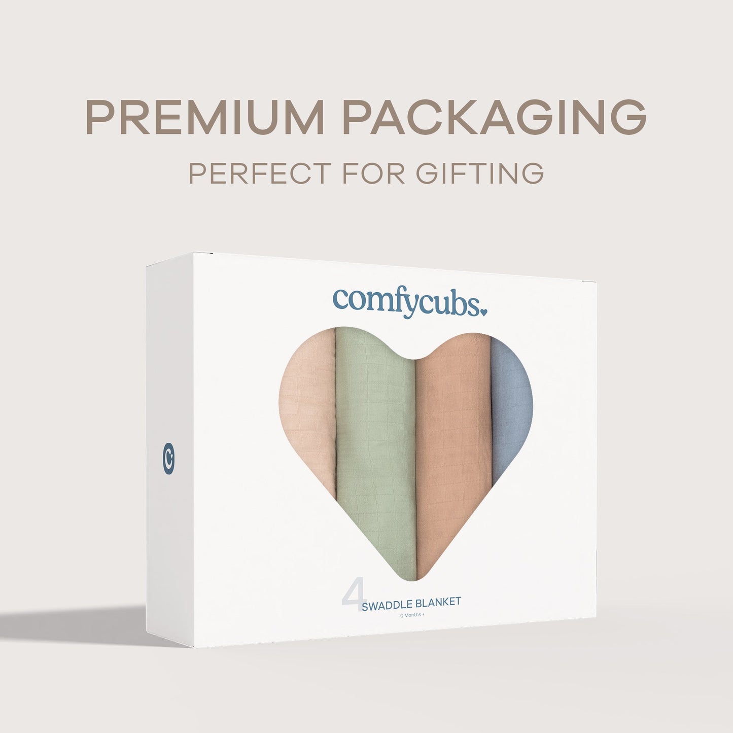 Muslin Swaddle Blankets, 4 Pack - Pacific, Cedar, Sage, Blush