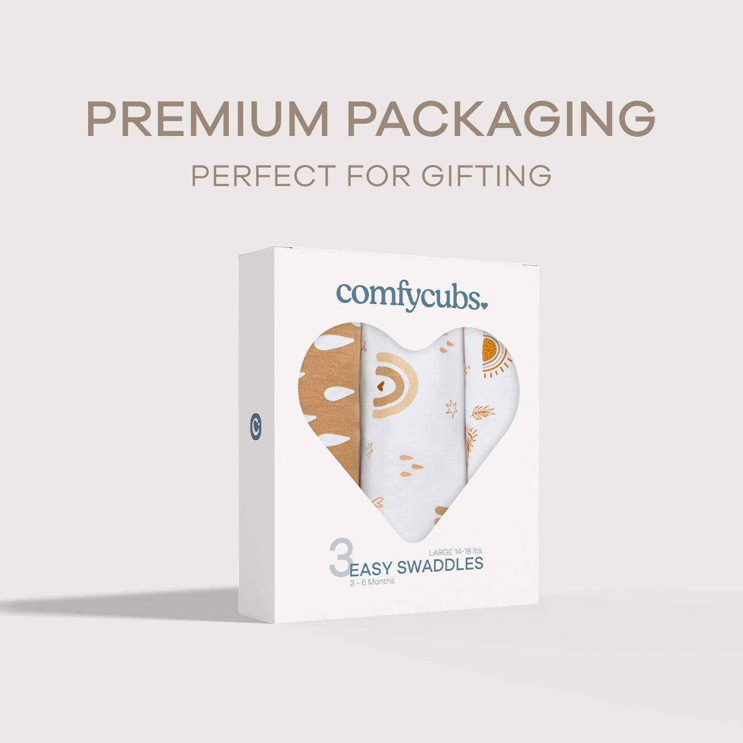 Easy Swaddle Blankets - Rainbow Bohemian, Pack of 3