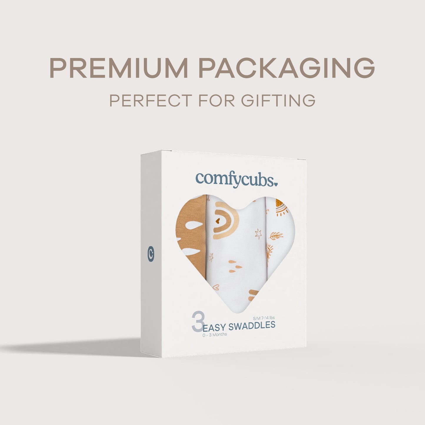 Easy Swaddle Blankets - Rainbow Bohemian, Pack of 3