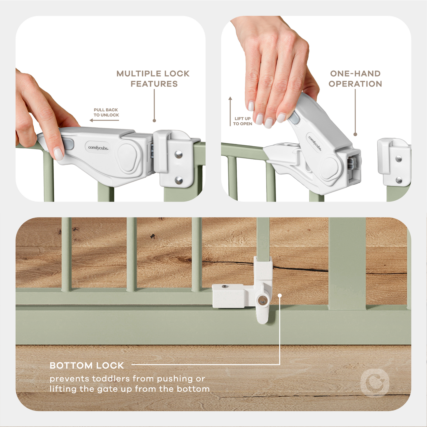 Baby Safety Gate - Sage