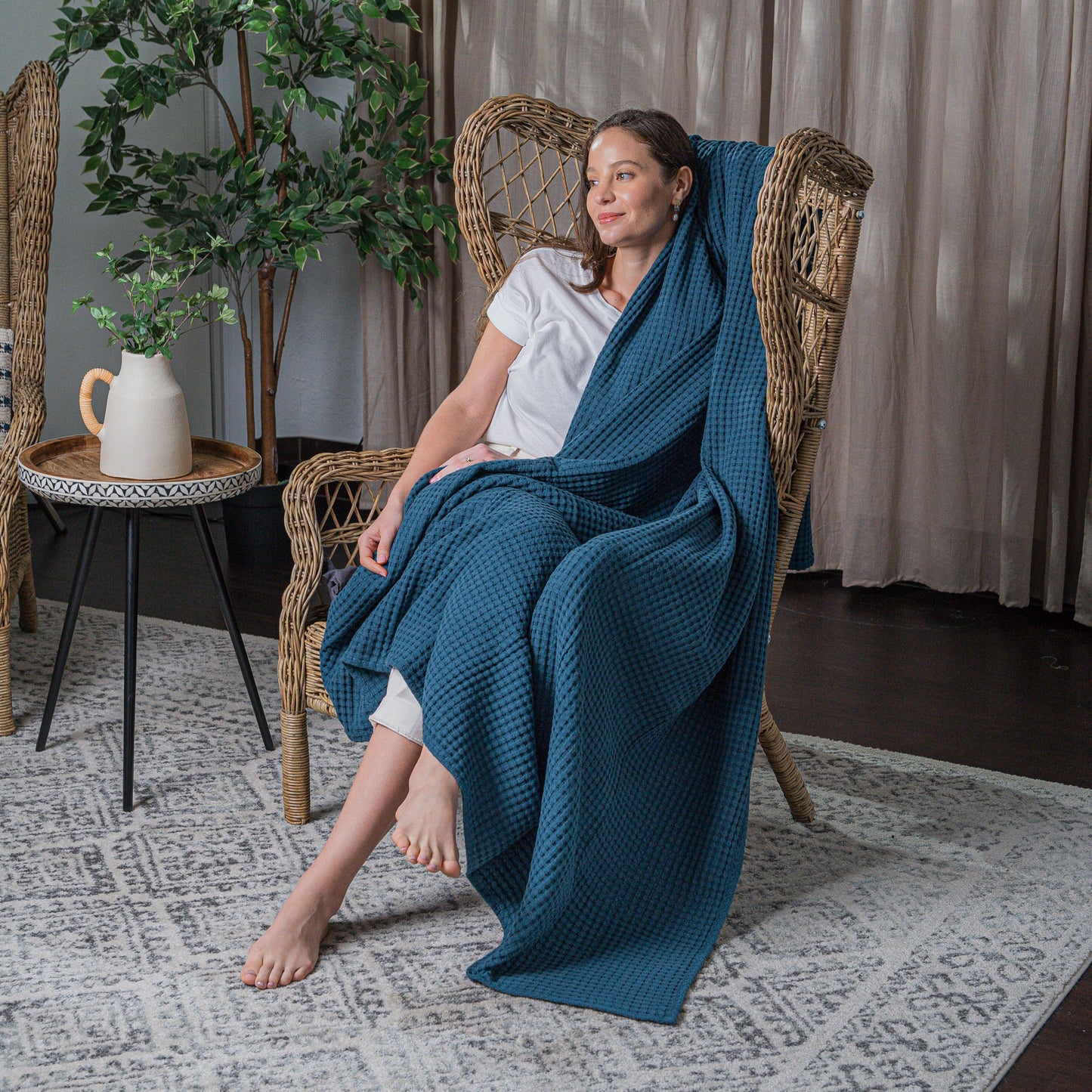 Adult Waffle Blankets in Neptune