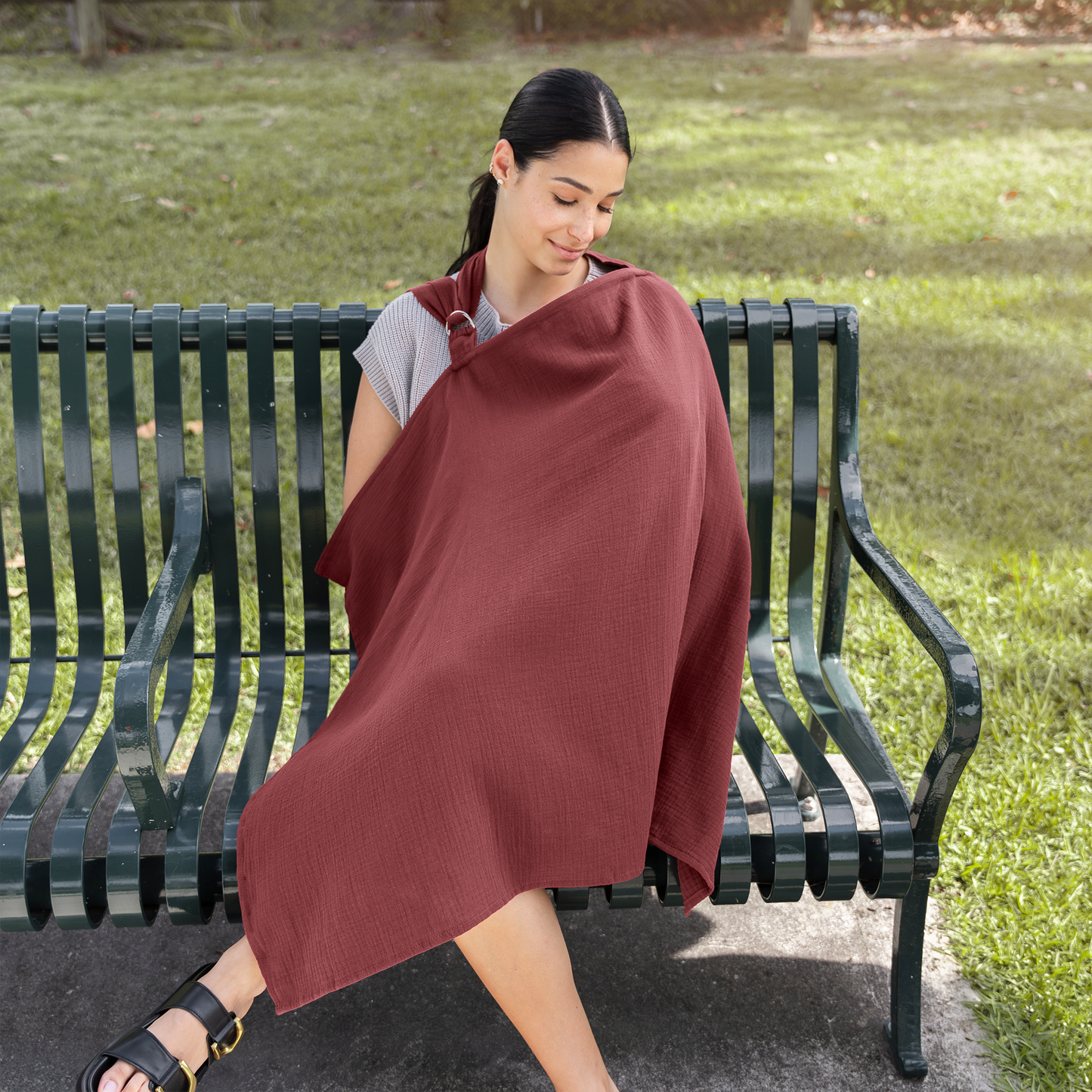Muslin Nursing Cover - Wine