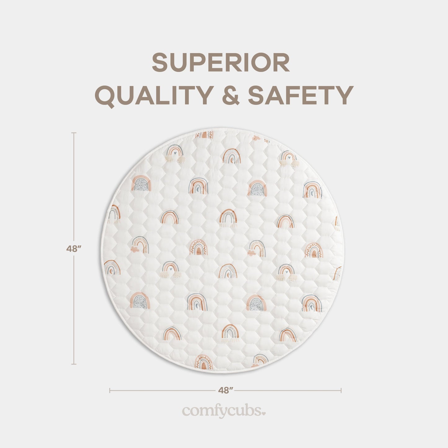 Play Mat with Non-Slip Bottom - Rainbow