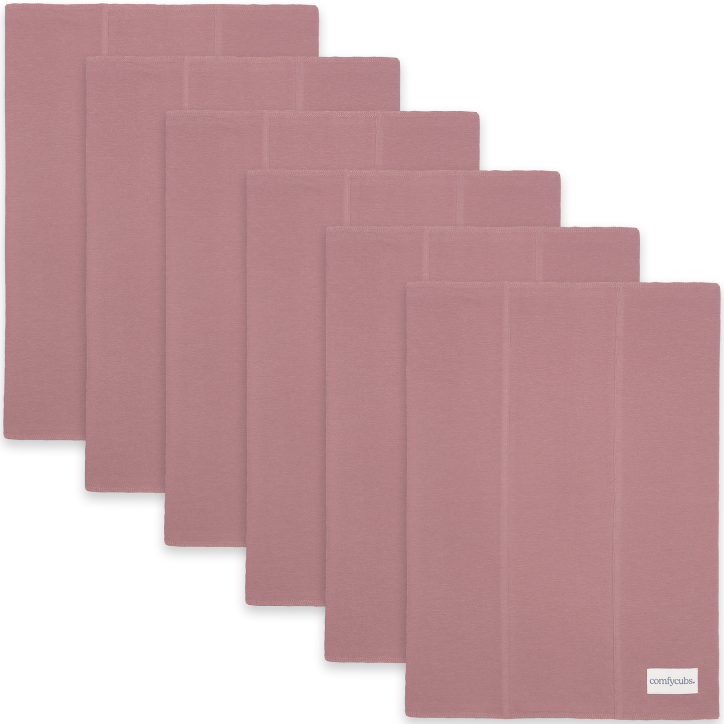 Cotton Burp Cloths - Mauve