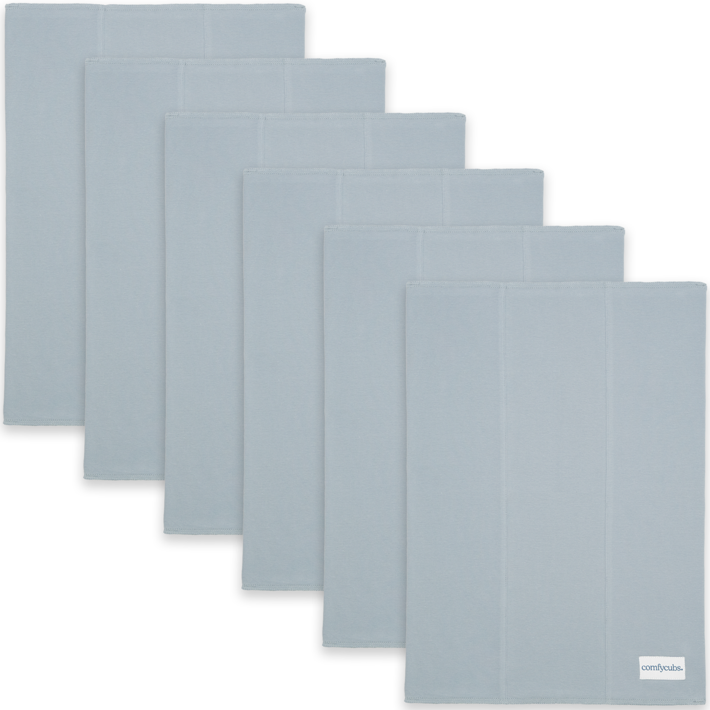 Cotton Burp Cloths - Pacific Blue