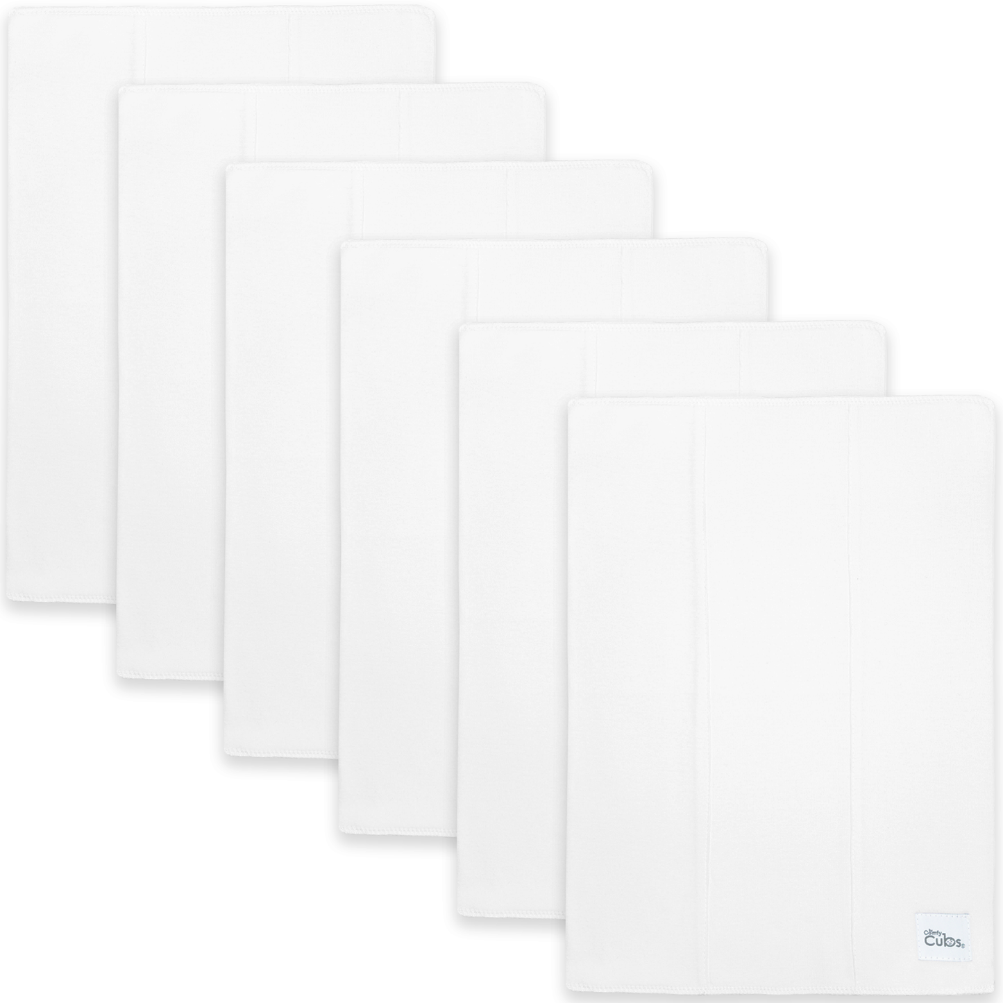 Cotton Burp Cloths - White