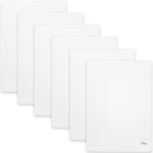 Cotton Burp Cloths - White