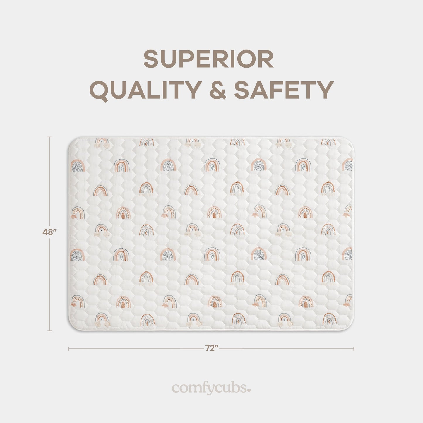 Play Mat with Non-Slip Bottom - Rainbow